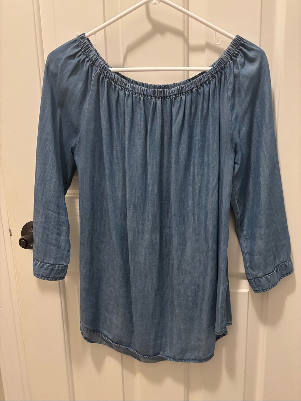 beachlunchlounge Light Blue Off-Shoulder Tunic Top